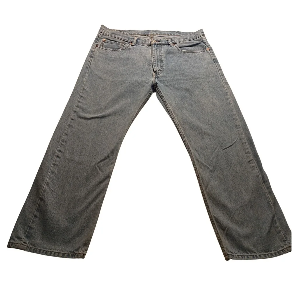 Levis 505 Regular Fit Straight Leg Light Wash Denim Jeans Men's Five Pocket NWOT